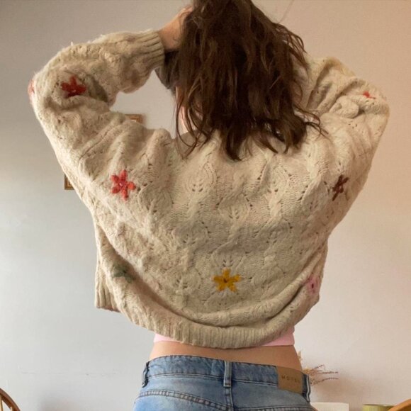 Zara Floral Knit Cardigan NWT - Picture 3 of 7